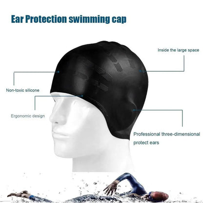 High-Elastic Swim Cap – Large Silicone for Adults