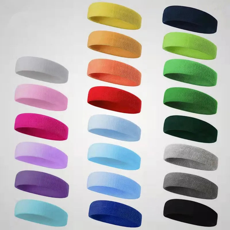 Pure Color Sports Headband – Sweat-Absorbent Running & Fitness Headwear