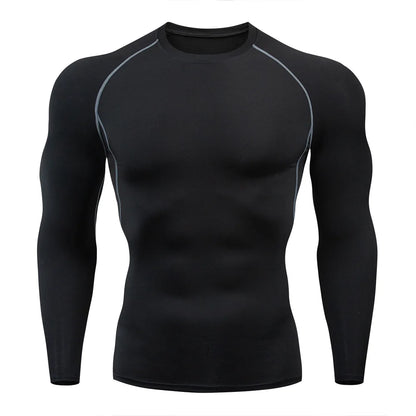 Men's Compression Running Shirt – Quick Dry Fitness Top for Gym & Sports Training
