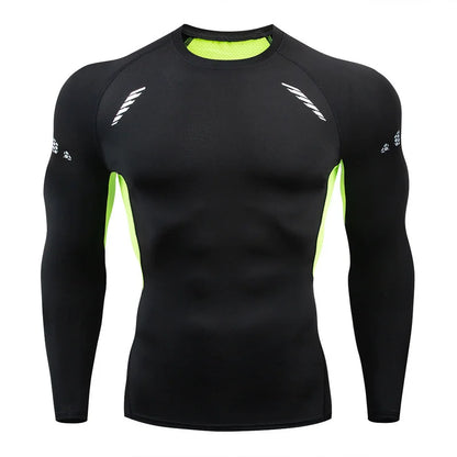 Men's Compression Running Shirt – Quick Dry Fitness Top for Gym & Sports Training