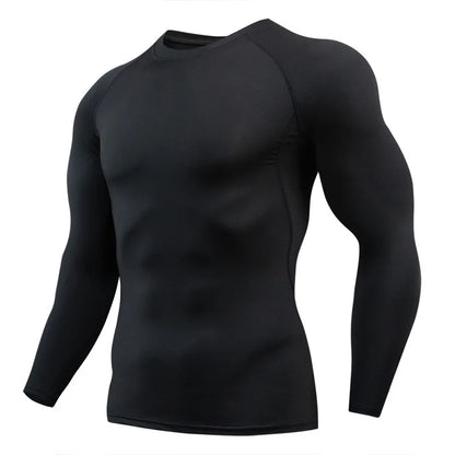 Men's Compression Running Shirt – Quick Dry Fitness Top for Gym & Sports Training