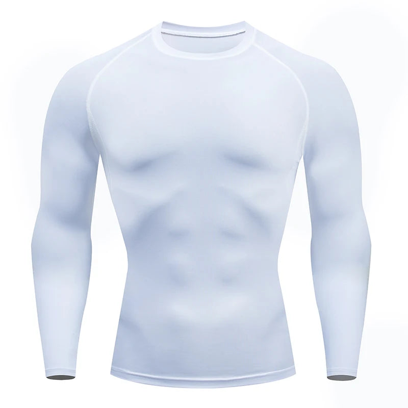 Men's Compression Running Shirt - Long Sleeve Fitness Shirt, Dry Fit Sportswear for Gym, Training & Jogging