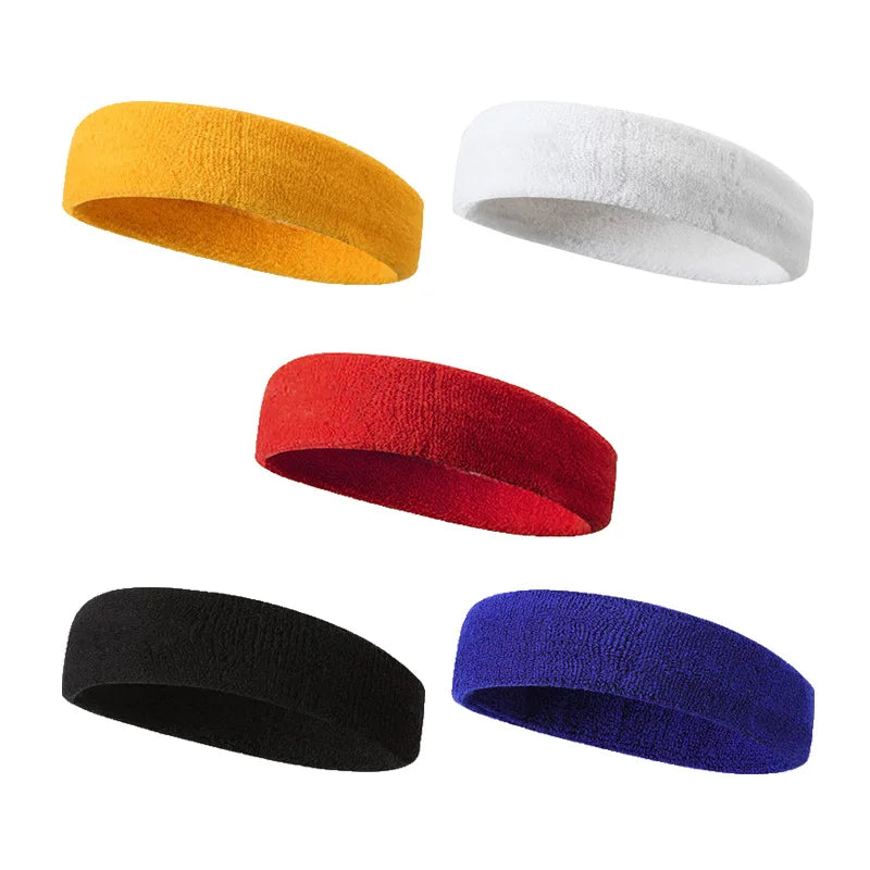 Pure Color Sports Headband – Sweat-Absorbent Running & Fitness Headwear