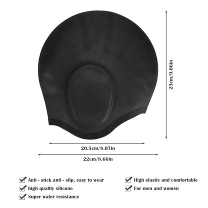 High-Elastic Swim Cap – Large Silicone for Adults