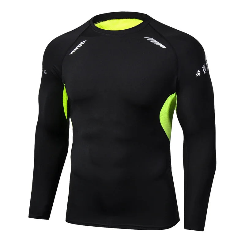 Men's Compression Running Shirt – Quick Dry Fitness Top for Gym & Sports Training