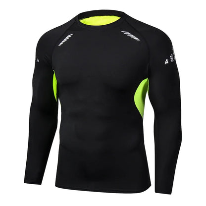 Men's Compression Running Shirt – Quick Dry Fitness Top for Gym & Sports Training