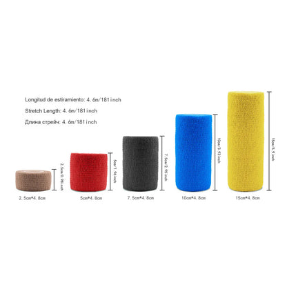 Elastic Self-Adhesive Bandage – 5cm x 450cm Non-Woven Fabric for Knee & Elbow Support (1/6/10 Pcs)