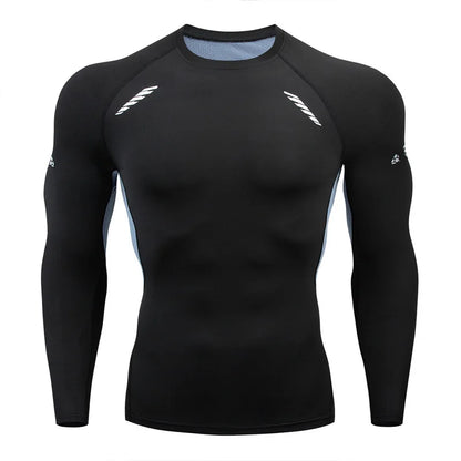 Men's Compression Running Shirt – Quick Dry Fitness Top for Gym & Sports Training