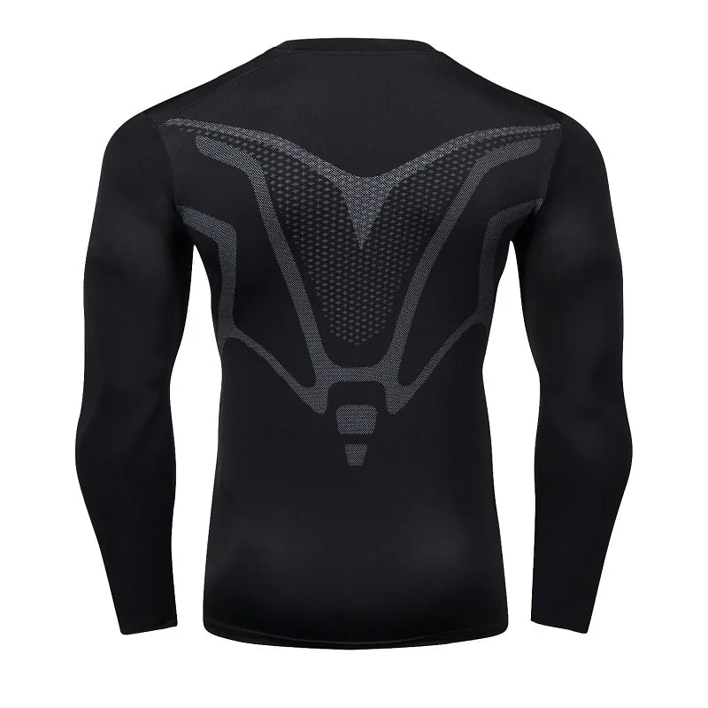 Men's Compression Running Shirt – Quick Dry Fitness Top for Gym & Sports Training