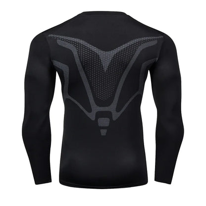 Men's Compression Running Shirt – Quick Dry Fitness Top for Gym & Sports Training