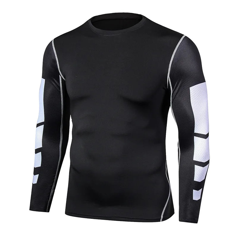 Men's Compression Running Shirt – Quick Dry Fitness Top for Gym & Sports Training
