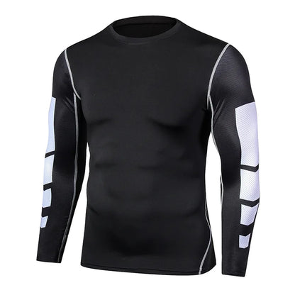 Men's Compression Running Shirt – Quick Dry Fitness Top for Gym & Sports Training