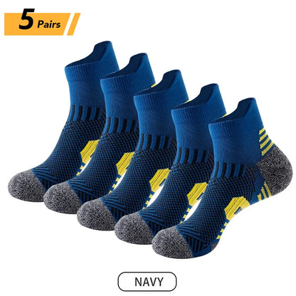 Men's Sport Socks – Breathable Cotton Running & Basketball Socks for Outdoor Training (3/5/9 Pairs
