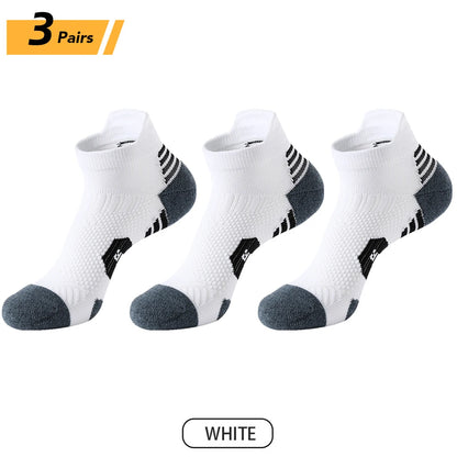 Men's Sport Socks – Breathable Cotton Running & Basketball Socks for Outdoor Training (3/5/9 Pairs