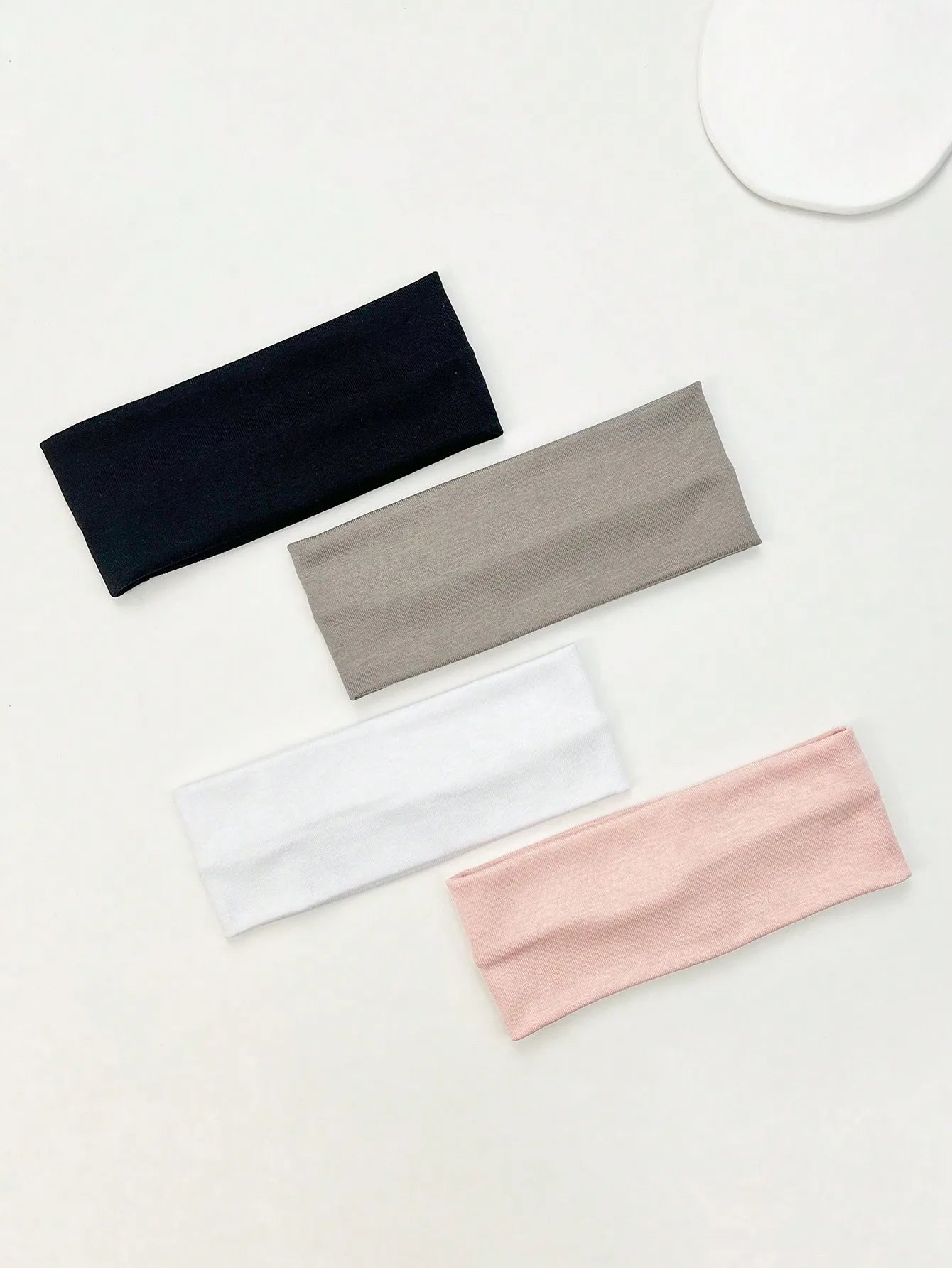 4 Pcs Solid Color Elastic Hairbands for Women – Vintage & Cute Hair Accessories (SET A)