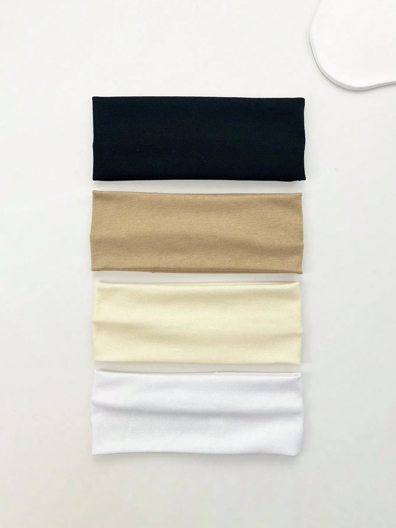 4 Pcs Solid Color Elastic Hairbands for Women – Vintage & Cute Hair Accessories (SET A)