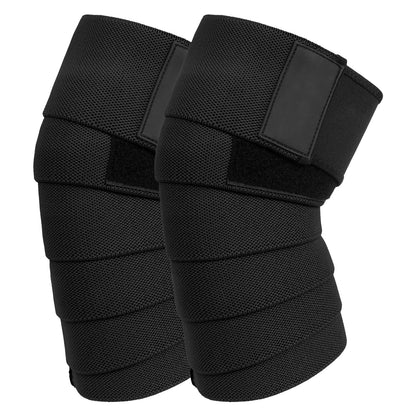Knee Wraps for Squatting & Powerlifting – Support Bands for CrossFit, Weightlifting & Deadlifts