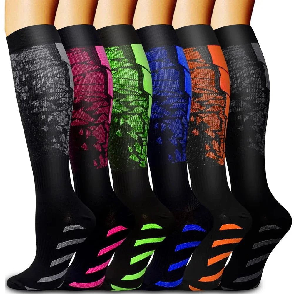 Compression Socks 20-30mmHg – High Stockings for Sports & Recovery (1 Pair)