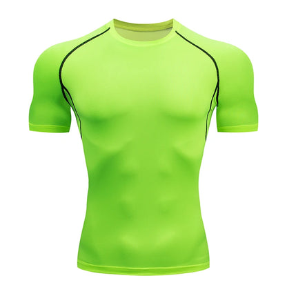 Men's Compression T-Shirt - Short Sleeve Sport Tee for Gym & Fitness, Athletic Jogging Tracksuit Top