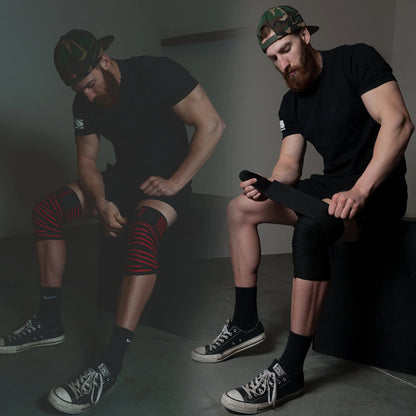 Knee Wraps for Squatting & Powerlifting – Support Bands for CrossFit, Weightlifting & Deadlifts