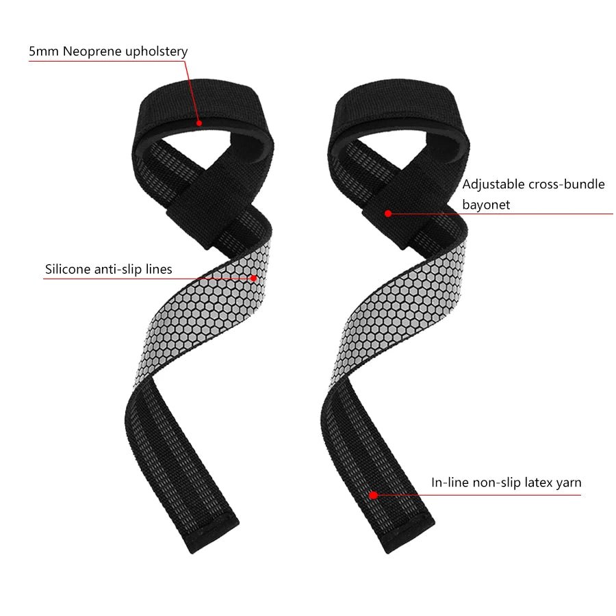 Weight Lifting Wrist Straps – Adjustable Non-Slip Wrist Wraps for Strength Training