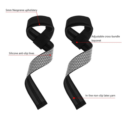 Weight Lifting Wrist Straps – Adjustable Non-Slip Wrist Wraps for Strength Training