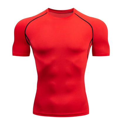 Men's Compression T-Shirt - Short Sleeve Sport Tee for Gym & Fitness, Athletic Jogging Tracksuit Top