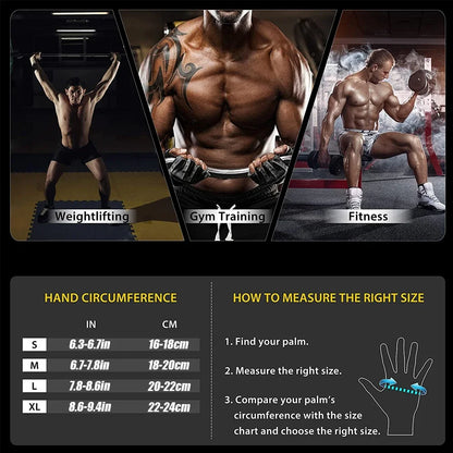 Half Finger Gym Fitness Gloves with Wrist Wrap Support (1 Pair)