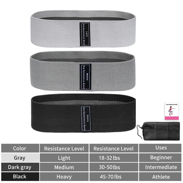 Fabric Resistance Hip Booty Bands – Glute & Thigh Elastic Bands for Squats & Yoga