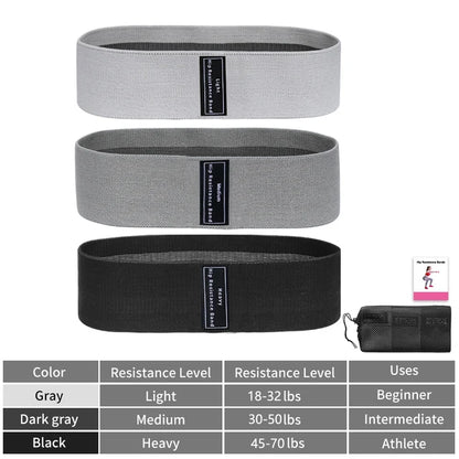Fabric Resistance Hip Booty Bands – Glute & Thigh Elastic Bands for Squats & Yoga