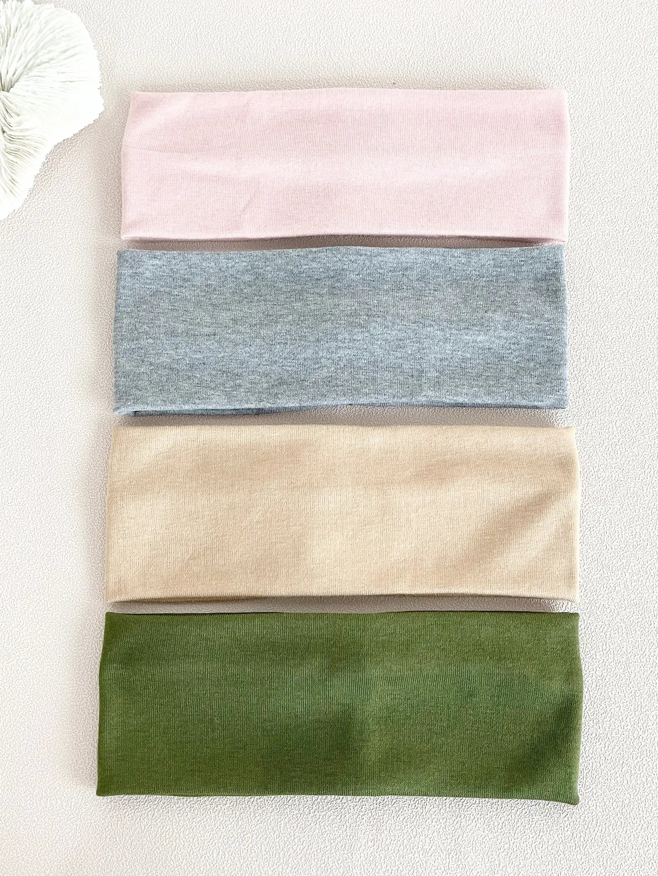 4 Pcs Solid Color Elastic Hairbands for Women – Vintage & Cute Hair Accessories (SET A)