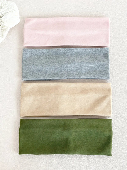 4 Pcs Solid Color Elastic Hairbands for Women – Vintage & Cute Hair Accessories (SET A)