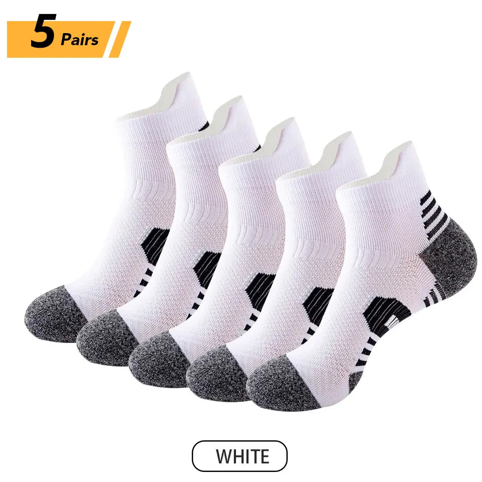 Men's Sport Socks – Breathable Cotton Running & Basketball Socks for Outdoor Training (3/5/9 Pairs