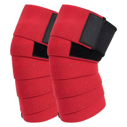 Knee Wraps for Squatting & Powerlifting – Support Bands for CrossFit, Weightlifting & Deadlifts