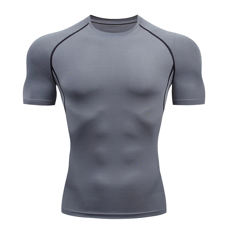 Men's Compression T-Shirt - Short Sleeve Sport Tee for Gym & Fitness, Athletic Jogging Tracksuit Top