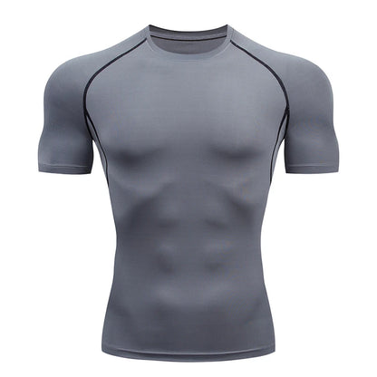 Men's Compression T-Shirt - Short Sleeve Sport Tee for Gym & Fitness, Athletic Jogging Tracksuit Top