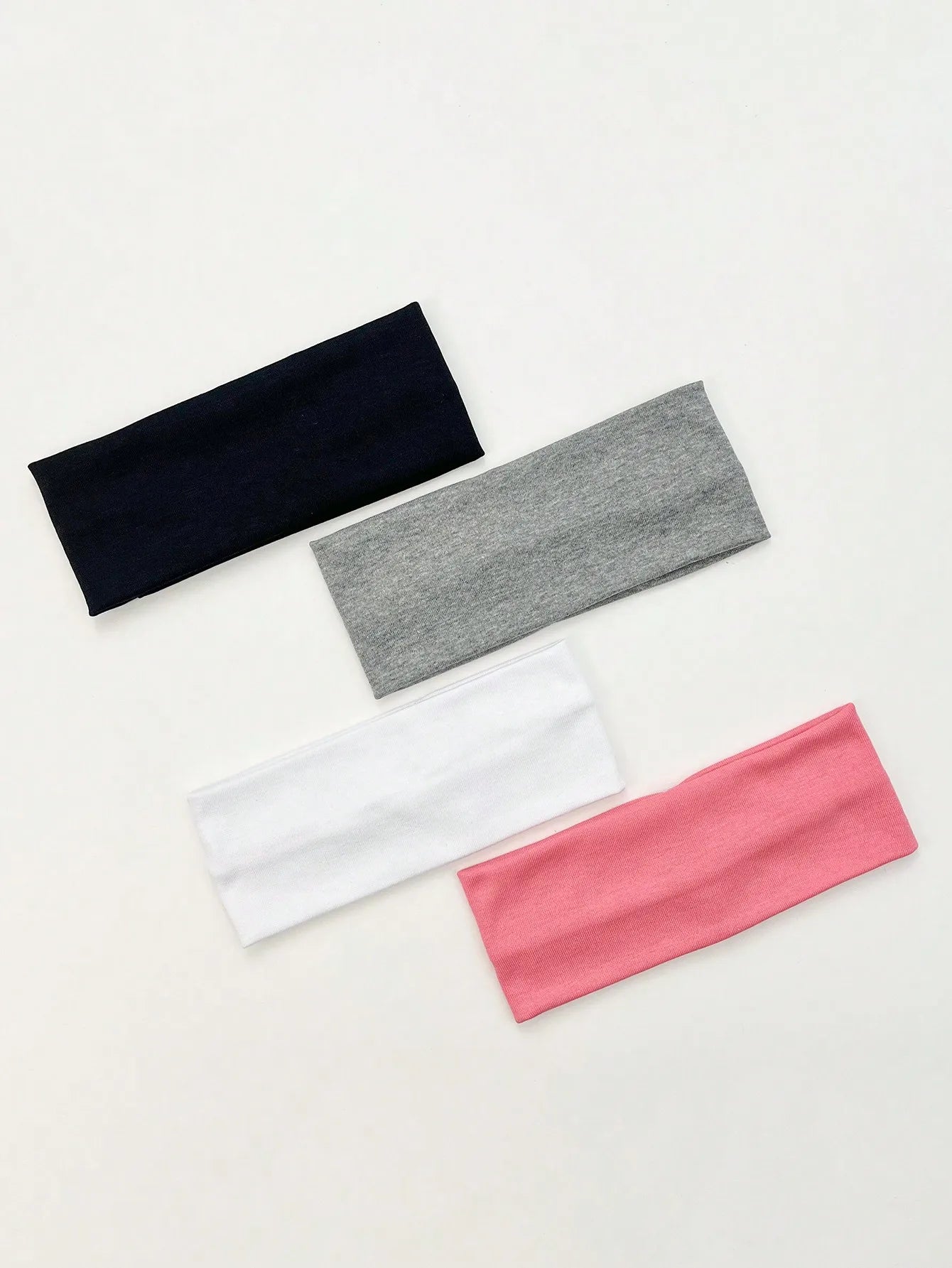 4 Pcs Solid Color Elastic Hairbands for Women – Vintage & Cute Hair Accessories (SET A)