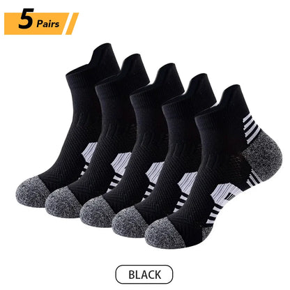 Men's Sport Socks – Breathable Cotton Running & Basketball Socks for Outdoor Training (3/5/9 Pairs
