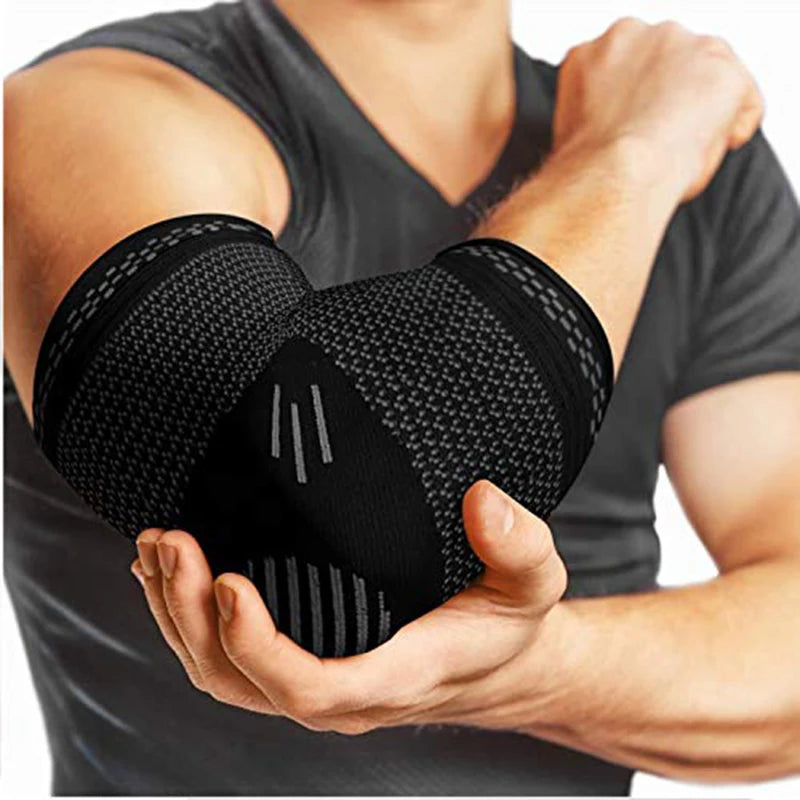 Elastic Elbow Brace Support Sleeve – Breathable Compression Arm Pad for Sports & Injury Recovery – 1PC