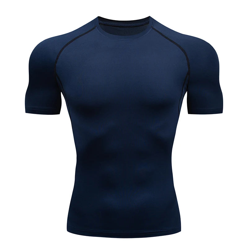 Men's Compression T-Shirt - Short Sleeve Sport Tee for Gym & Fitness, Athletic Jogging Tracksuit Top