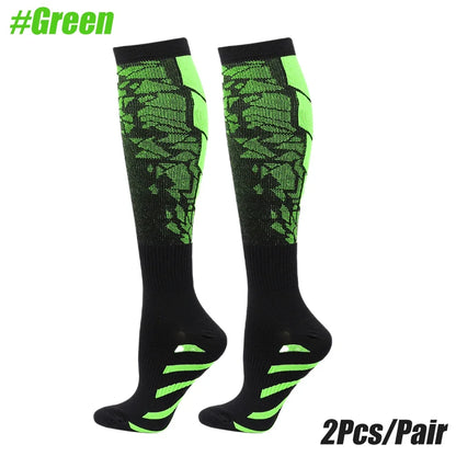 Compression Socks 20-30mmHg – High Stockings for Sports & Recovery (1 Pair)