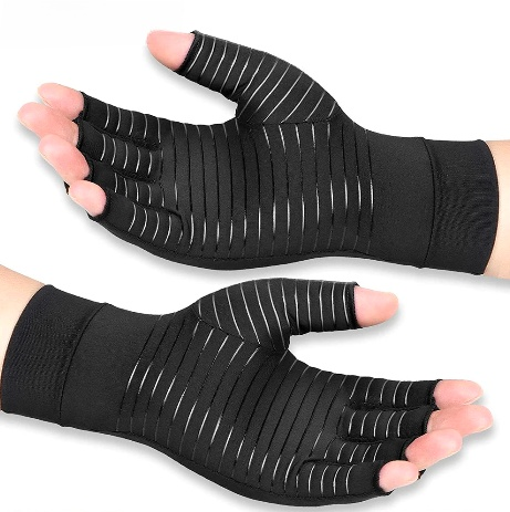 Copper Arthritis Compression Gloves – Fingerless Gloves for Typing & Relief (Women & Men)