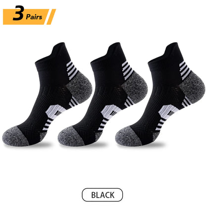 Men's Sport Socks – Breathable Cotton Running & Basketball Socks for Outdoor Training (3/5/9 Pairs