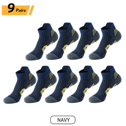 Men's Sport Socks – Breathable Cotton Running & Basketball Socks for Outdoor Training (3/5/9 Pairs