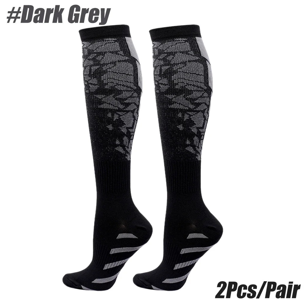 Compression Socks 20-30mmHg – High Stockings for Sports & Recovery (1 Pair)
