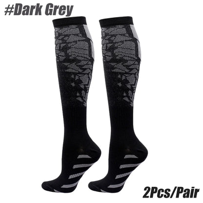 Compression Socks 20-30mmHg – High Stockings for Sports & Recovery (1 Pair)