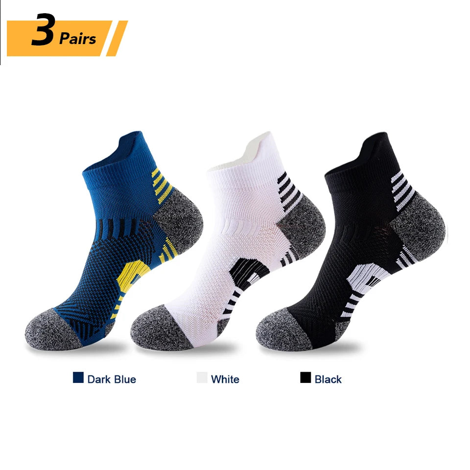 Men's Sport Socks – Breathable Cotton Running & Basketball Socks for Outdoor Training (3/5/9 Pairs