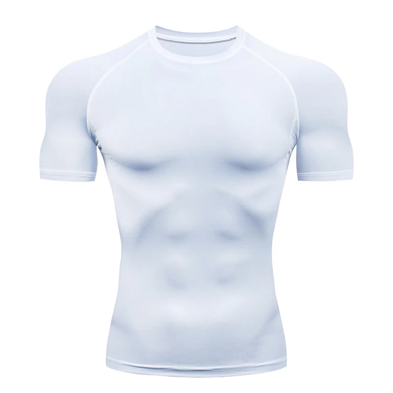 Men's Compression T-Shirt - Short Sleeve Sport Tee for Gym & Fitness, Athletic Jogging Tracksuit Top