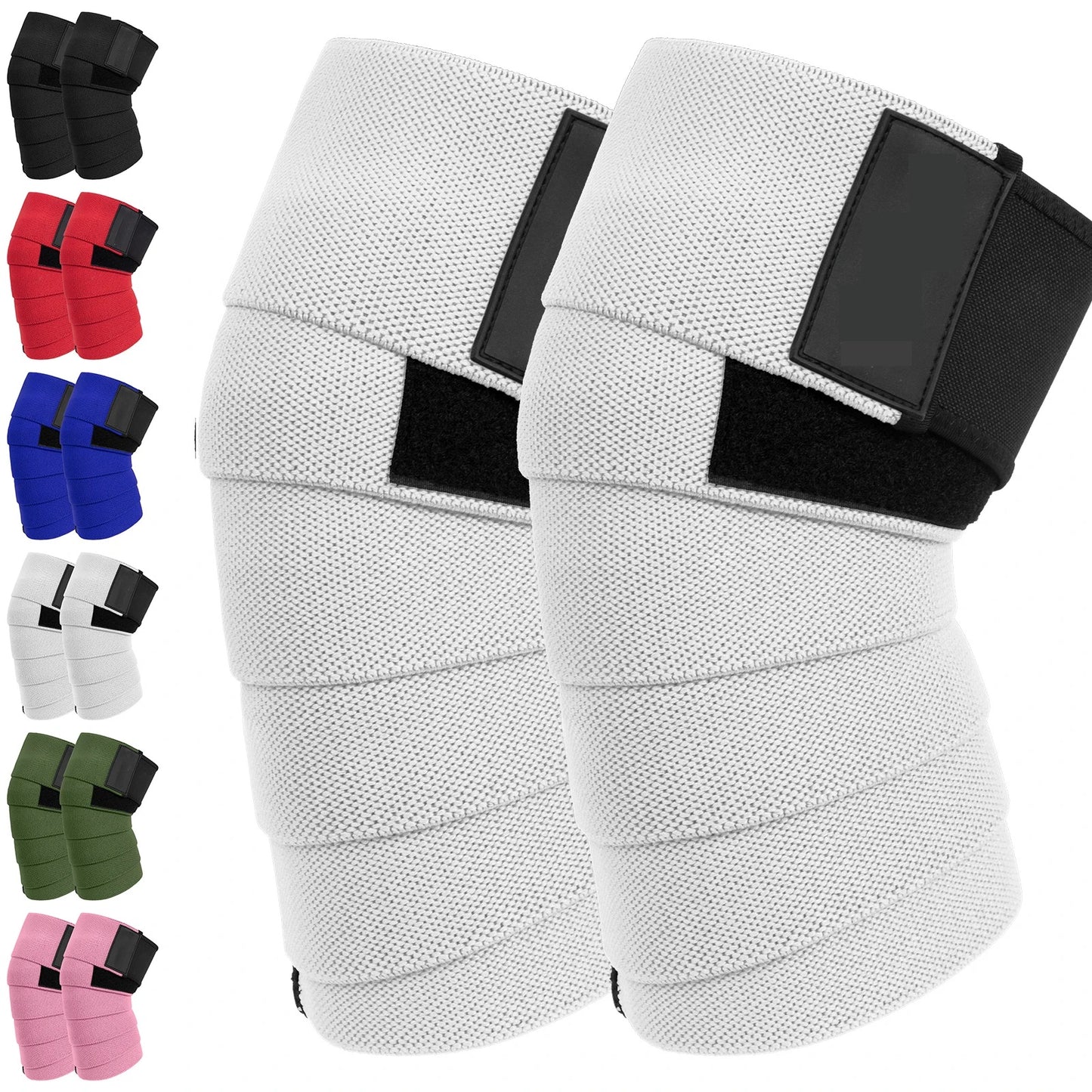 Knee Wraps for Squatting & Powerlifting – Support Bands for CrossFit, Weightlifting & Deadlifts
