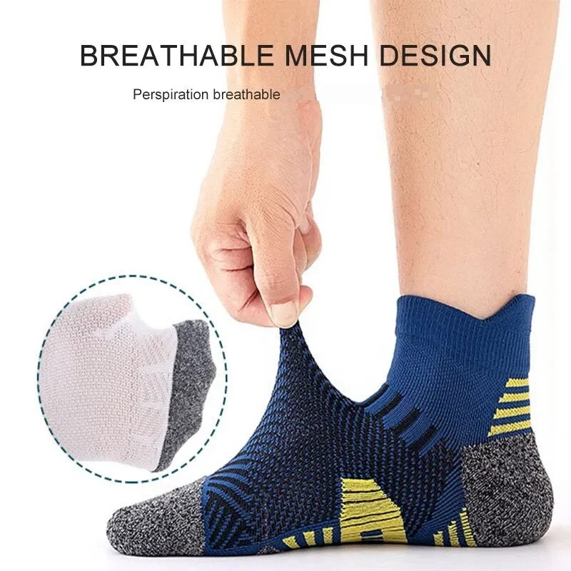 Men's Sport Socks – Breathable Cotton Running & Basketball Socks for Outdoor Training (3/5/9 Pairs